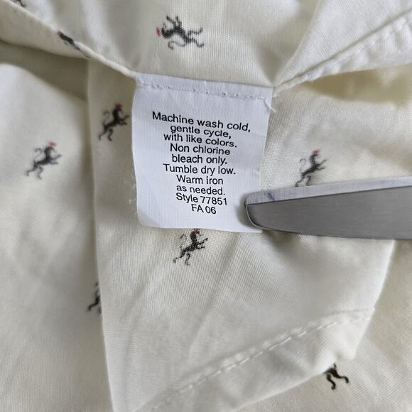 J.Crew Heraldic Dragon AOP Button Down Collared Long Sleeve Shirt Medium Preppy - Picture 7 of 8